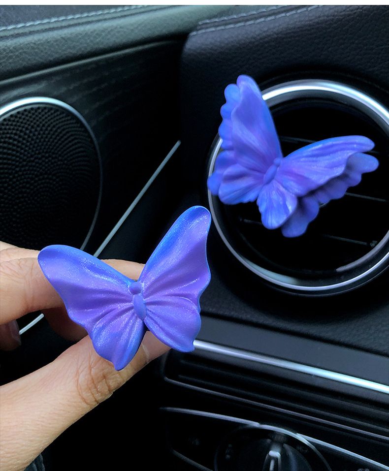High grade butterfly air outlet decoration car aromatherapy car perfume fragrance flower diffuser stone car interior decoration_autovado.com