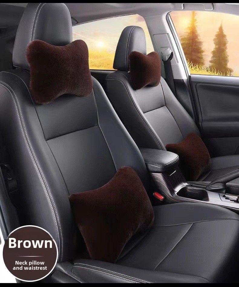 Wholesale car plush headrest waist support a pair of car neck pillow car waist support waist support rabbit plush car waist support_autovado.com