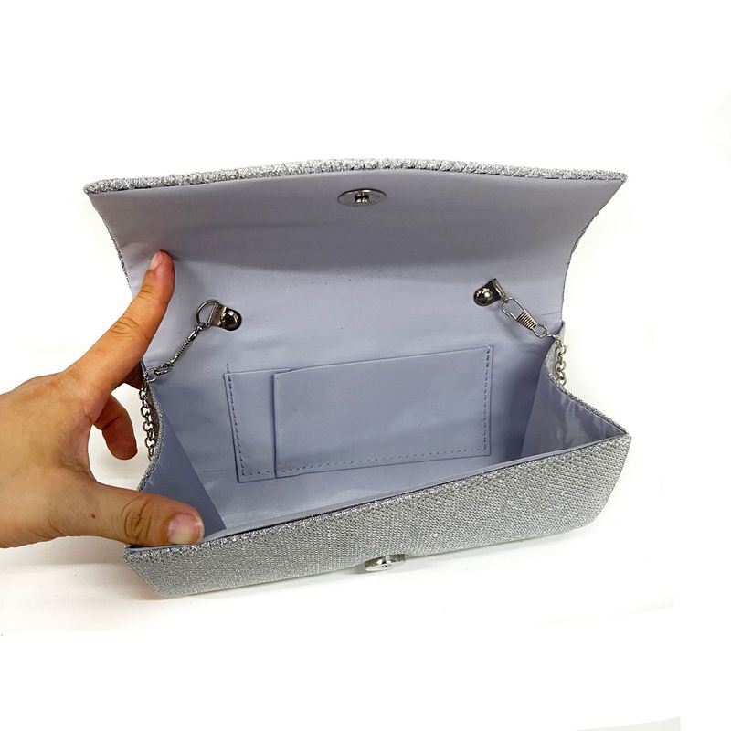 Andralyn Women's Shiny Pleated Dinner Bag Detachable Chain Strap Handbag Wedding Engagement Party Date Party Formal Dress for Ladies_autovado.com