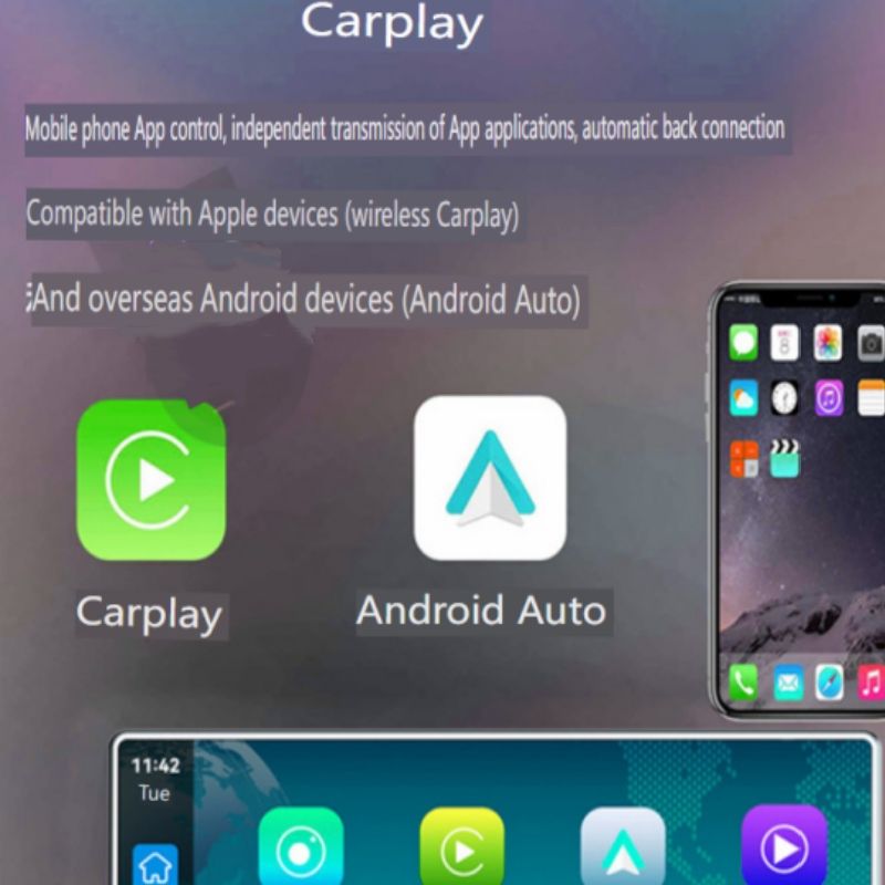 9" Wireless CarPlay Android Auto Display - 4K Dash Cam With 5G WiFi & Light Sensor_autovado.com