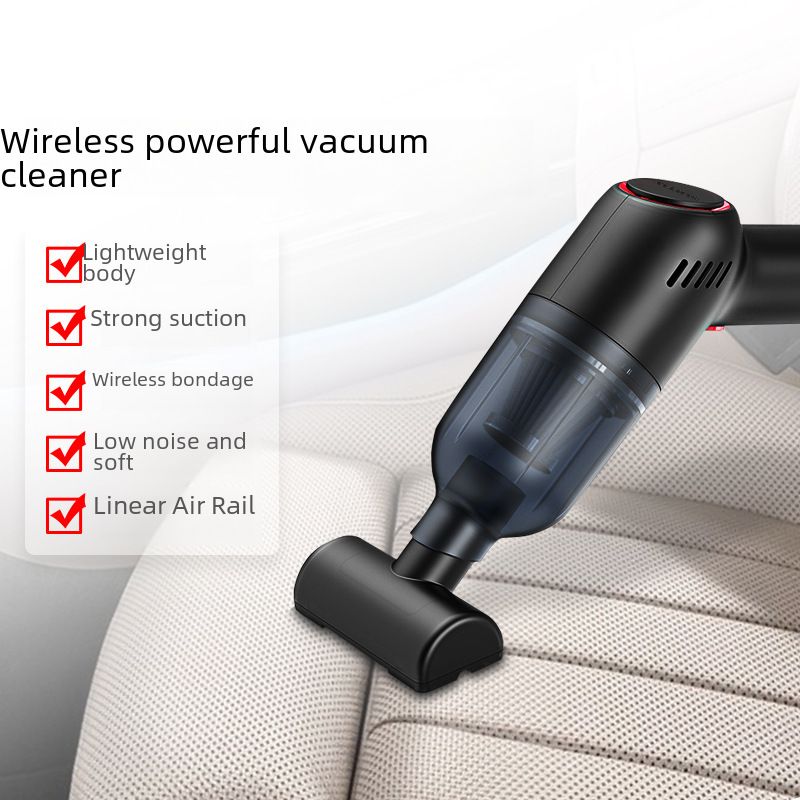 Wireless charging car vacuum cleaner car with large suction hand-held mite removal pet cat dog hair vacuum cleaner household_autovado.com