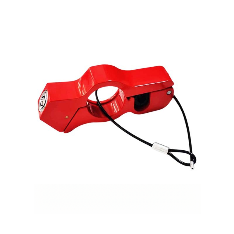 Electric Scooter Brake With Rope Pendant Safety Helmet Handlebar Motorcycle Waterproof Anti-theft Handle Horn Lock_autovado.com