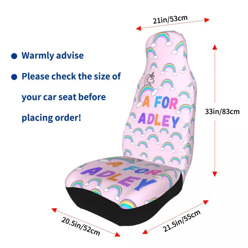 Pink A For Adley Universal Cover Waterproof AUTOYOUTH Cartoon Seat Mat Fabric Car Accessories_autovado.com