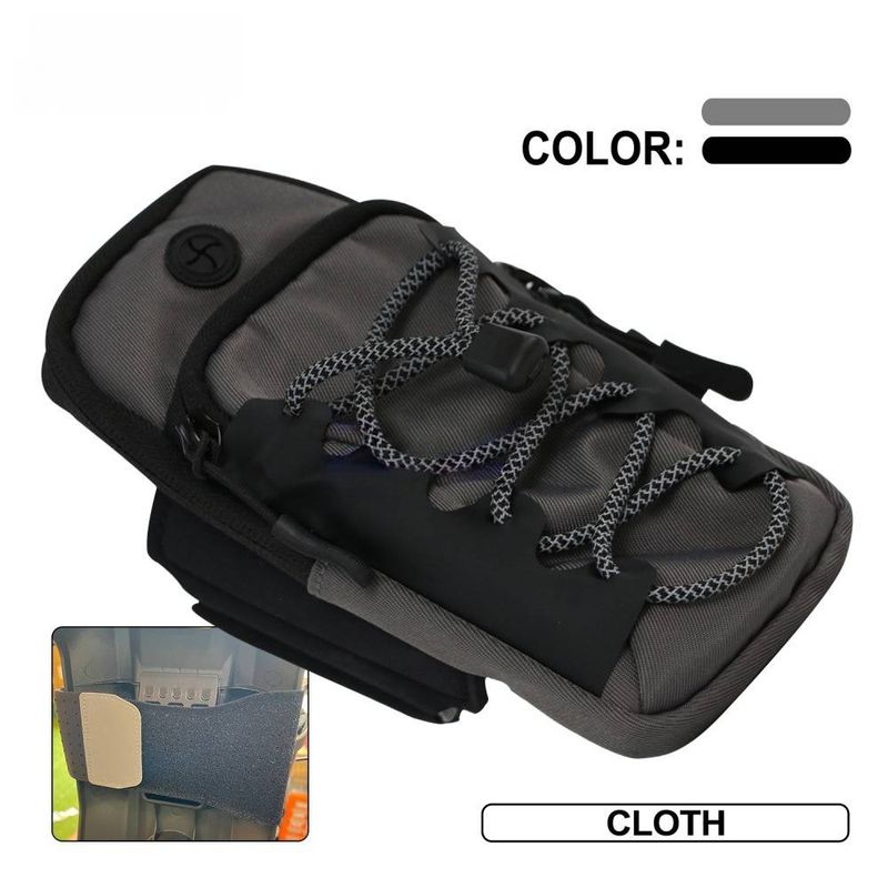 Motorcycle Battery Cover Bag - Durable & Water-Resistant Storage Pouch For Off-Road Bikes (200x90x20mm, Black/Grey)_autovado.com