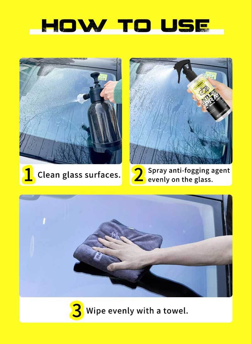 Ryekew Car Glass Front Windshield Long-Lasting Anti-Fog Rainproof Agent Waterproof Water-Repellent Cleaning Spray_autovado.com