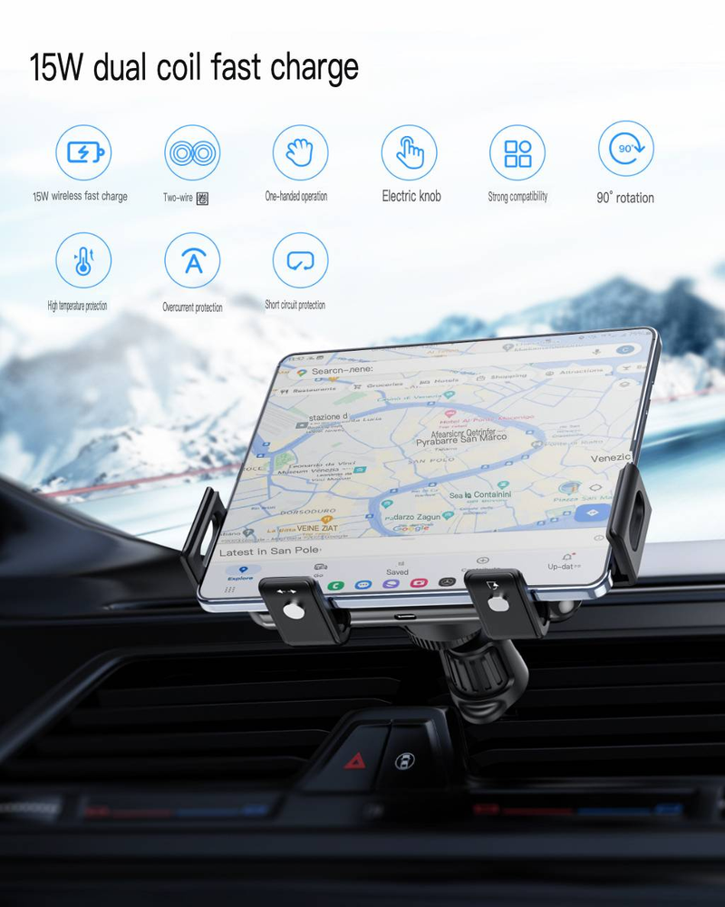 New CE certified ZfoldFlip car wireless charger suitable for Samsung folding screen mobile phone holder_autovado.com