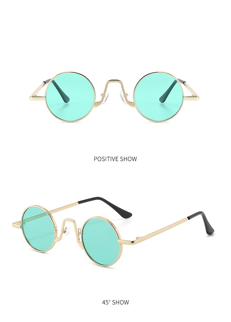 Unisex Prince Mirror Steampunk Retro Small Round Sunglasses Small Frame Sunglasses Glasses_autovado.com