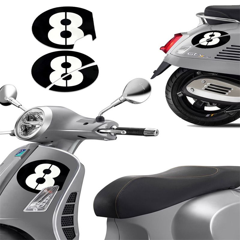 Suitable for Vespa Vespa car body modification GTS300 GTV no. 6 waterproof decals_autovado.com