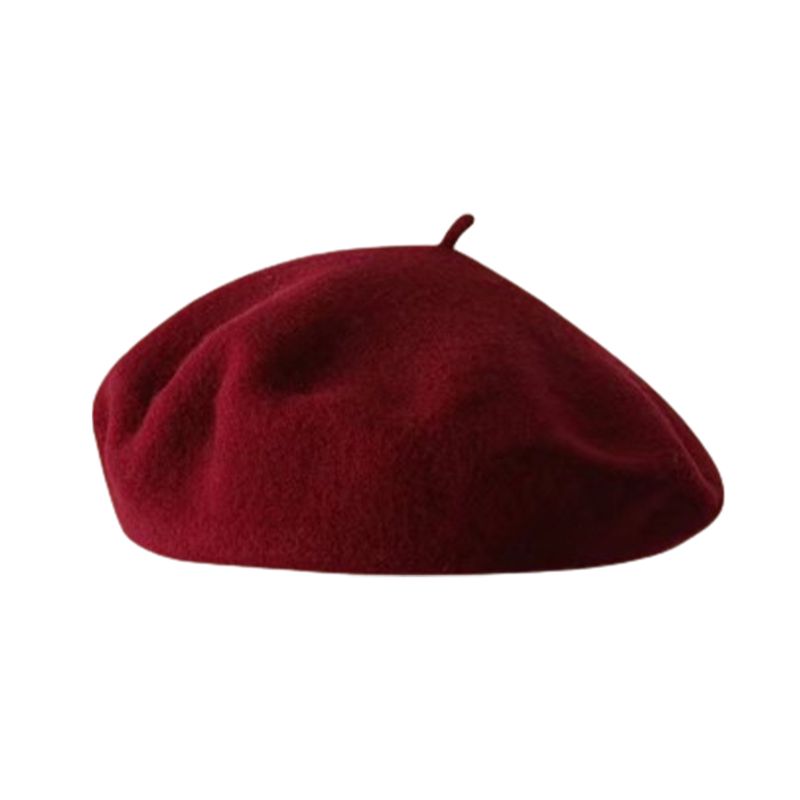 Hot Sale Stylish Chic Solid For Work And Party Winter Wool Hat Beret Hats Daily_autovado.com
