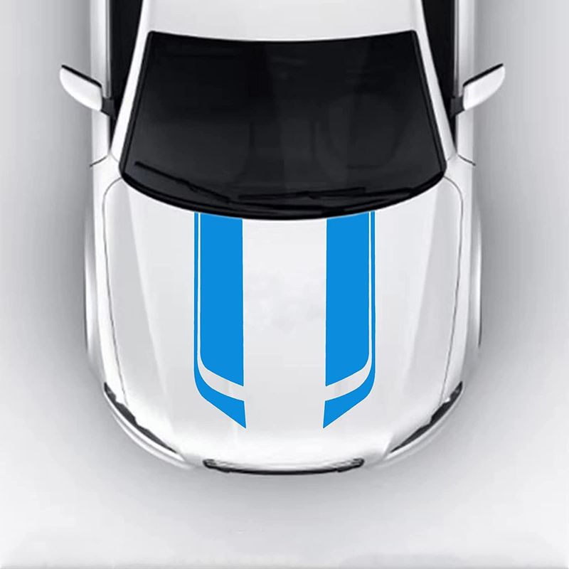 Car Machine Cover Decorative Striped Stickers, Suitable For All Cars, SUVs, Off-road Vehicles, Universal Stickers_autovado.com