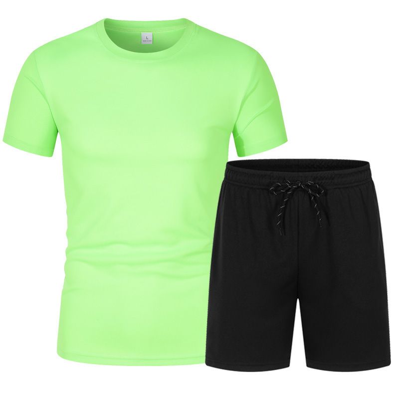 Men's Clothing Casual Spot T-Shirt Shorts Thin Breathable Sports Suit_autovado.com