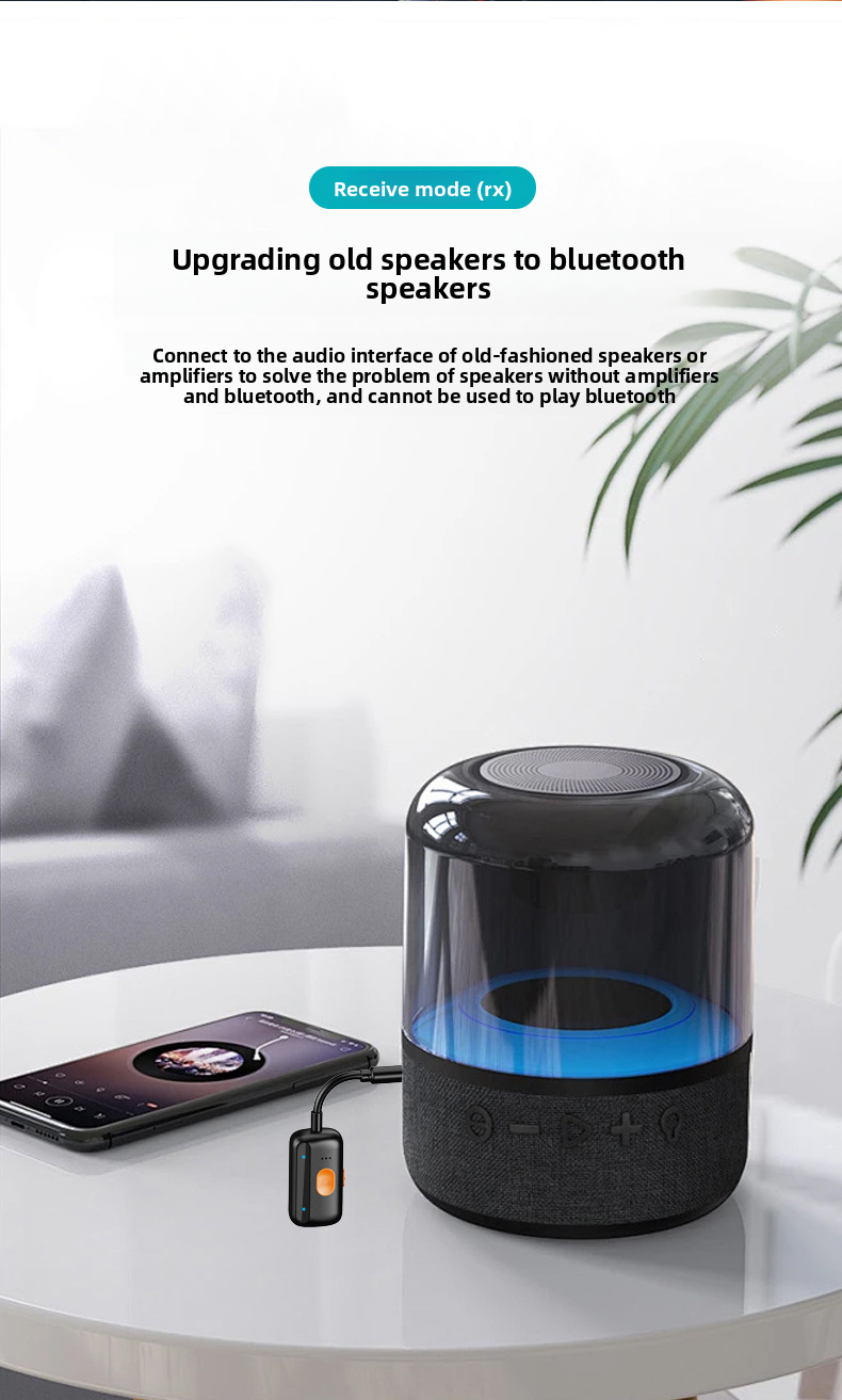 J55 AUX Car Two-in-One Audio Receiver Transmitter 5.4 Bluetooth Adapter_autovado.com