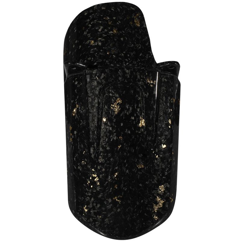 Carbon Fiber Rear Fender Mudguard For Electric Motorcycles - Lightweight & Durable Upgrade Accessory (24x15x7cm, Black Gold/Black Purple)_autovado.com