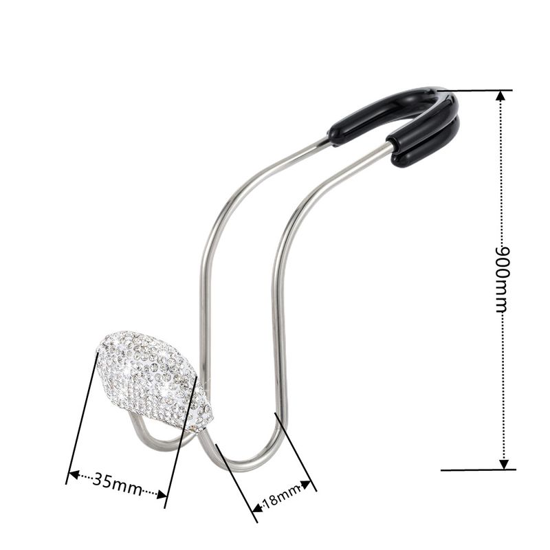 New Multi Functional Inlaid Stainless Steel Back Car Hook Diamond_autovado.com