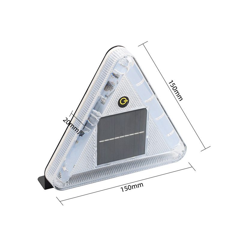 Automotive LED Solar Powered Triangle Trailer Anti Rear End Collision Light, Truck Night Flashing Warning Light_autovado.com