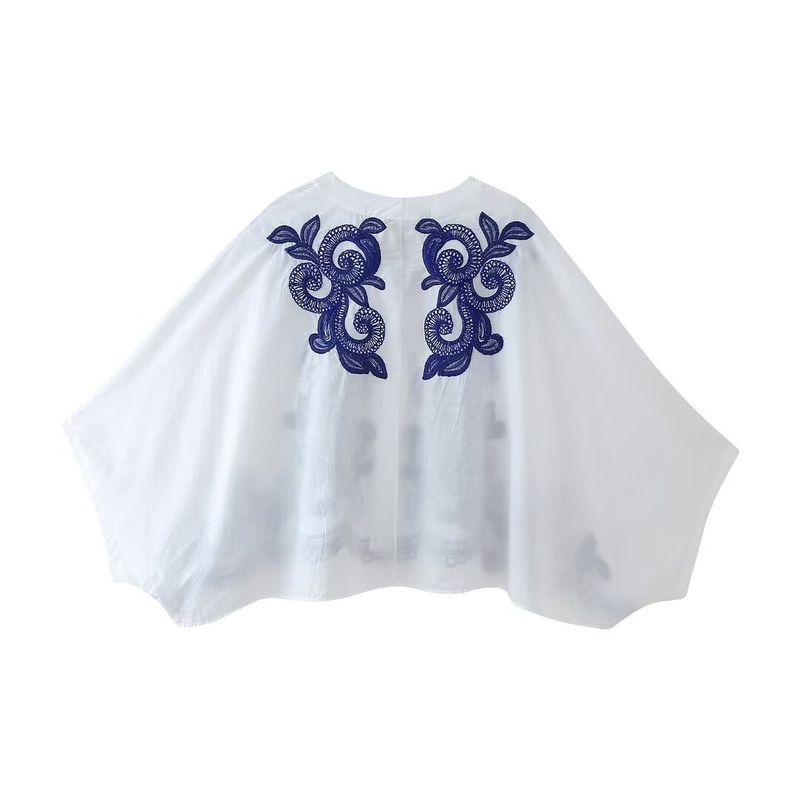 Women's ClothingFashion Contrast Embroidered Shirt + Skirt Set Women_autovado.com