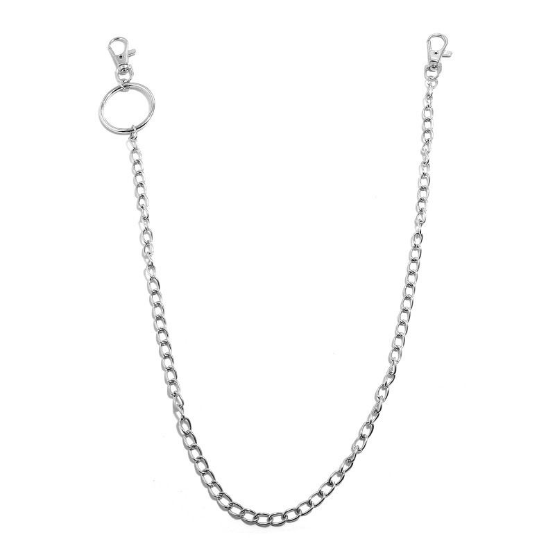 HOT 1/2/3 Layer Long Belt Rock Punk Hook Trousers Pant Waist Link Metal Wallet Chain Keychain Ring Clip Keyring HipHop_autovado.com