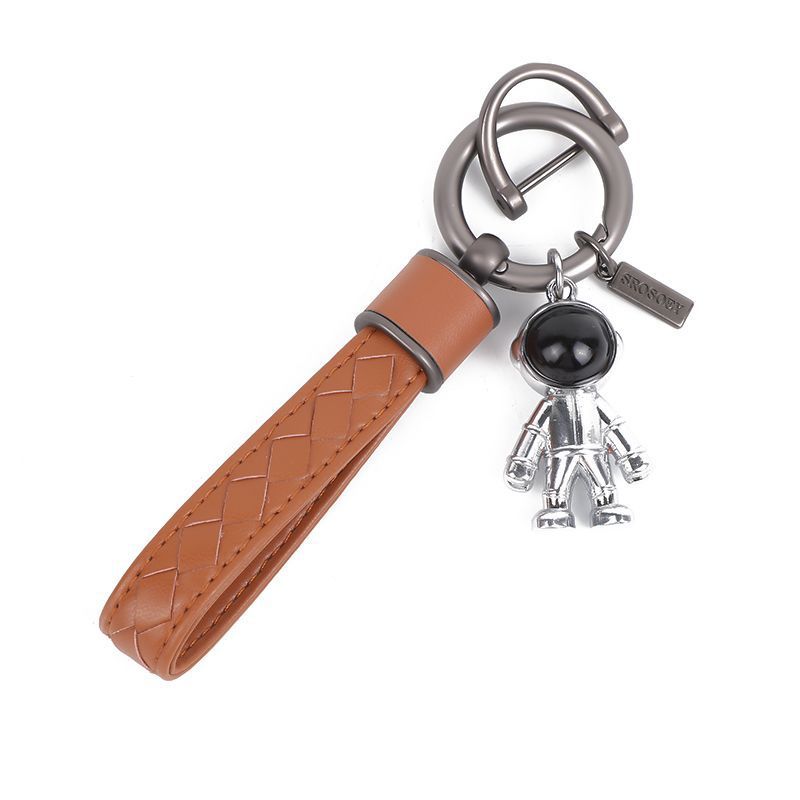 Diamond Pattern Car Keychain Internet Celebrity Astronaut Pendant High End Pendant Men And Women Key Chain Ring_autovado.com