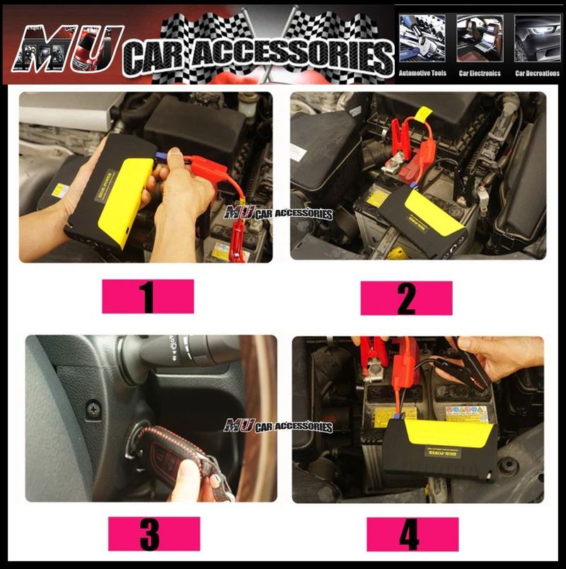 M-Spark High Booster 50800mAh Power Bank Car Jump Starter Battery Emergency Parking Light LED_autovado.com