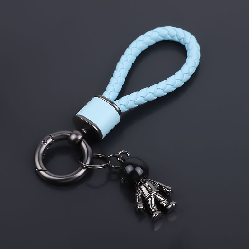 Car Key Chain Pendant Women's Men's High End Personality Creative Braided Leather Car Key Chain Cute Ins Internet Celebrity_autovado.com
