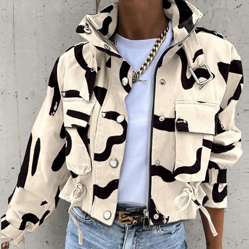 Women's Clothing autumn and winter new motorcycle jacket coat short tops _autovado.com