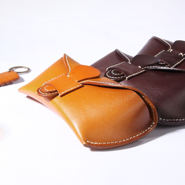 Unisex Cowhide handmade glasses case Vintage glasses with tanned tree paste glasses case_autovado.com