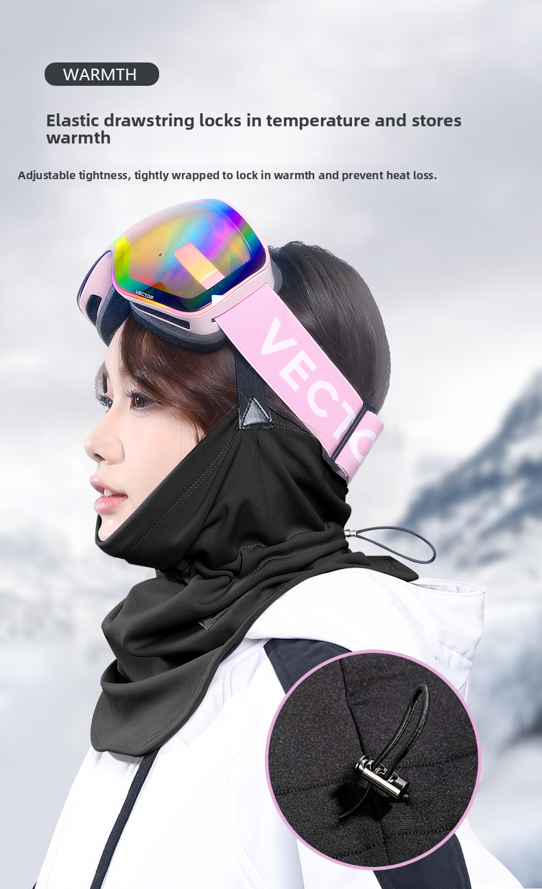 Winter Ski Mask Windproof Snowproof Warm Neck Protection Breathable Quick-dry Cycling Cold-proof Korean Style V-shaped_autovado.com