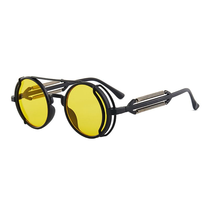 Unisex Cyberpunk trend Retro sunglasses Round sunglasses_autovado.com