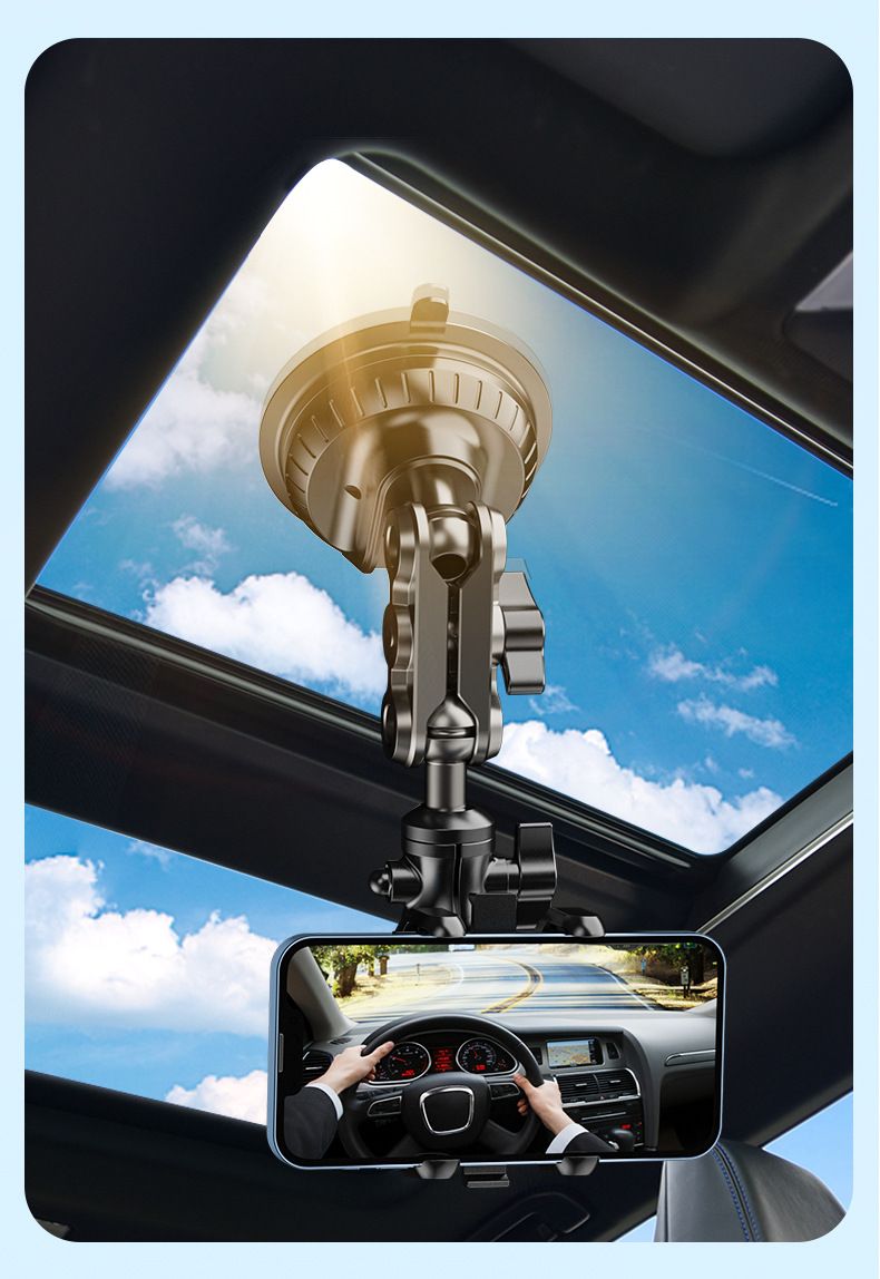 Car Shooting mobile phone bracket multi-direction vertical shooting car live shooting bracket first view sucker bracket_autovado.com