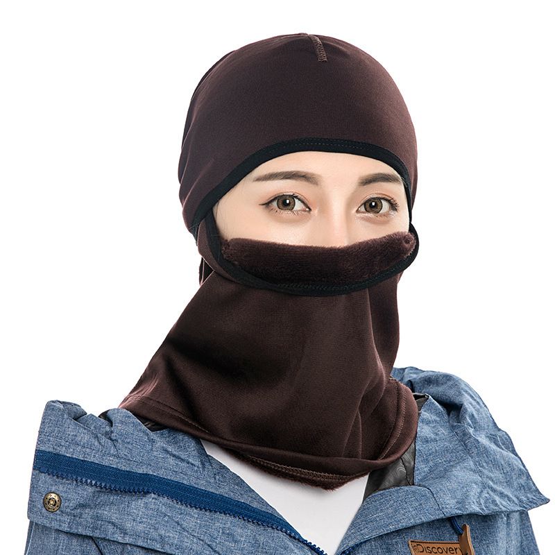 LazyZoom Autumn Winter Neck Cold Protection Warm Headgear Multifunctional Motorcycle Hood Fleece Thickened Windproof Riding Mask_autovado.com