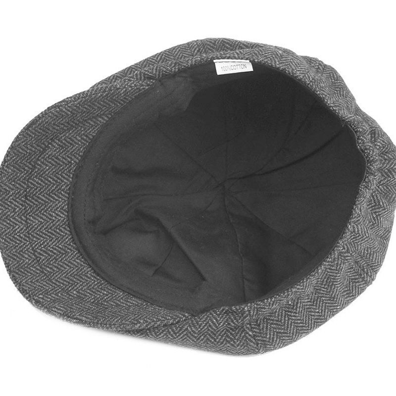 Hot Sale Wool Newsboy Men Herringbone Flat Caps Gatsby Cap Woolen Driving Hats Vintage Inspired Hat Winter Peaky Blinders_autovado.com