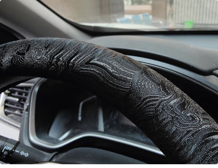 Universal Cloud Sea Cliff Pattern Steering Wheel Woven Brocade Embroidery China-Chic Personalized Creative Anti Slip_autovado.com