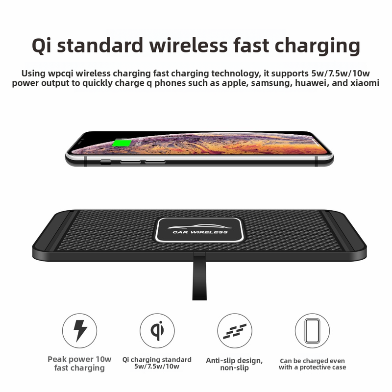 Car Anti-Slip Mat Wireless Charger Modified Storage Compartment Suitable For Mercedes-Benz BMW Audi Honda Volkswagen_autovado.com