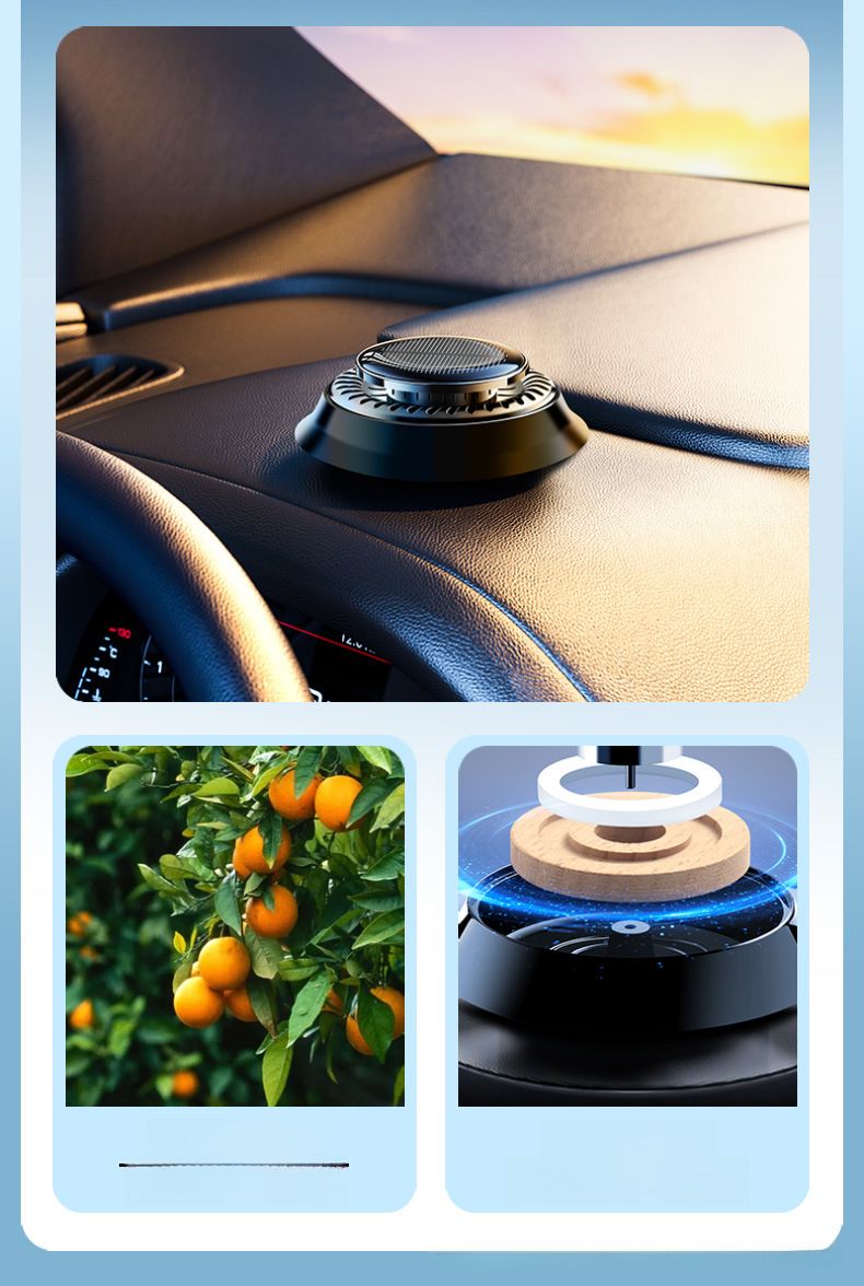 Solar car aromatherapy device car fragrance Water ornament_autovado.com