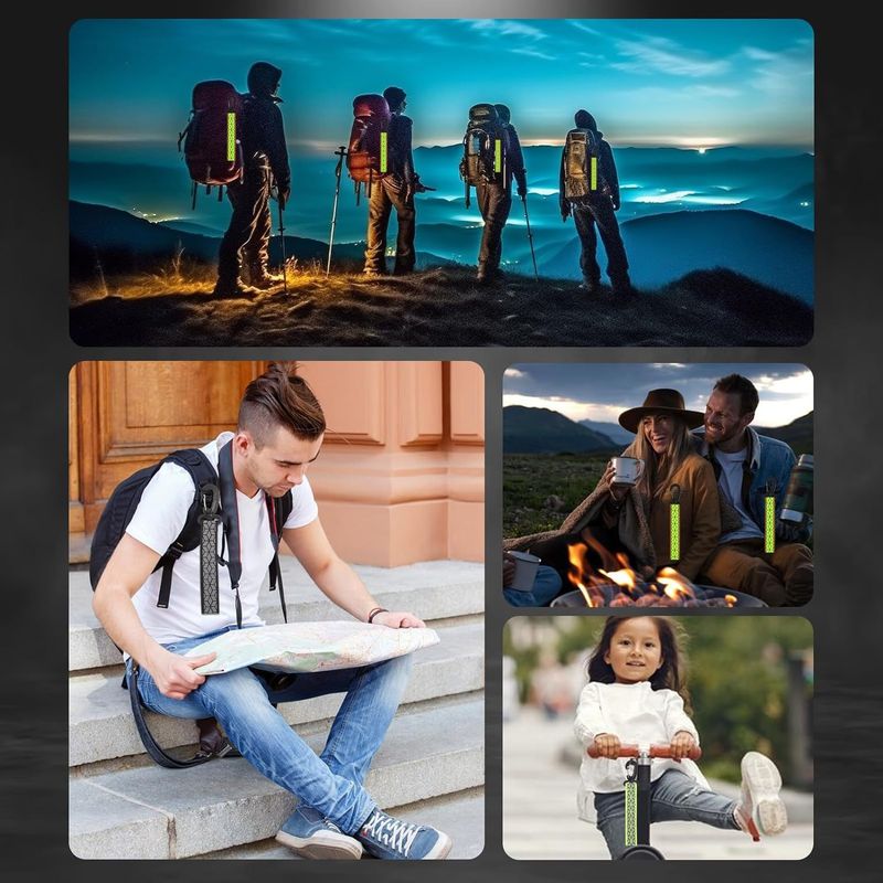 Reflective pendant pendant backpack running reflective keychain with hook reflective strip reflective tape_autovado.com