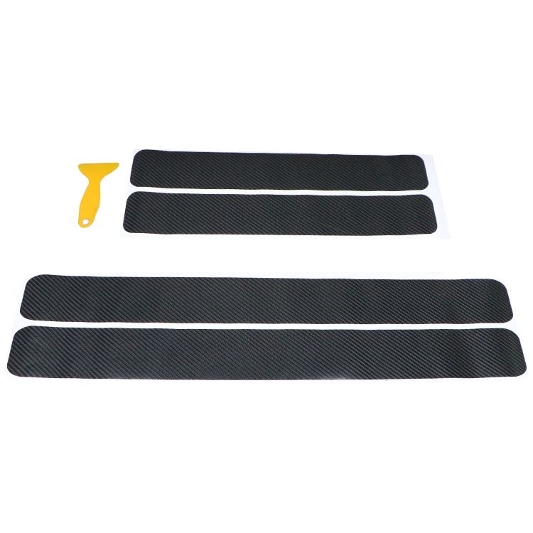 Universal Sill Door Anti-Kick Protection Strip Car Sticker 3D 4D Carbon Fiber Film_autovado.com