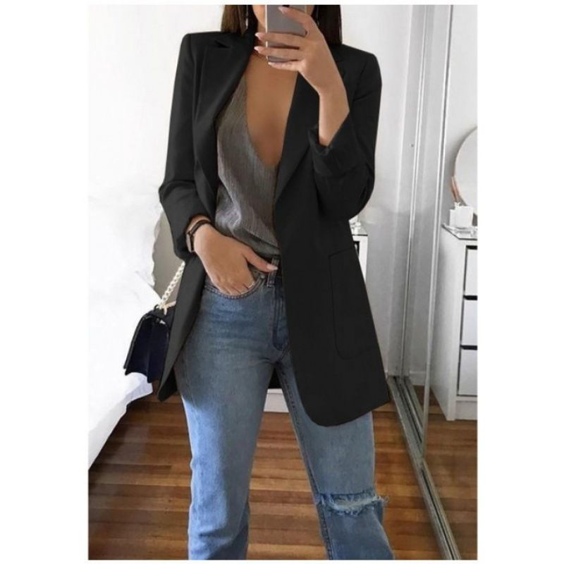 Women's Clothing Fashion Lapel Slim Cardigan Temperament Suit Jacket Women_autovado.com