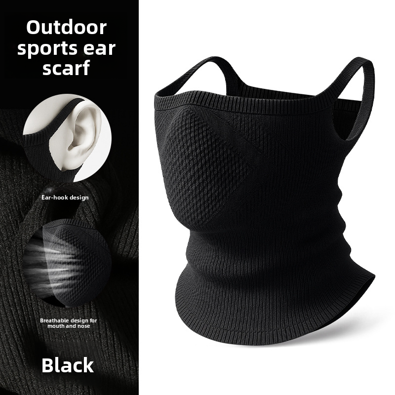 Winter Mountaineering Cold-Proof For Women, Electric Bike Riding Warm Neck Gaiter, Nylon Seamless Ear-Hanging Face_autovado.com