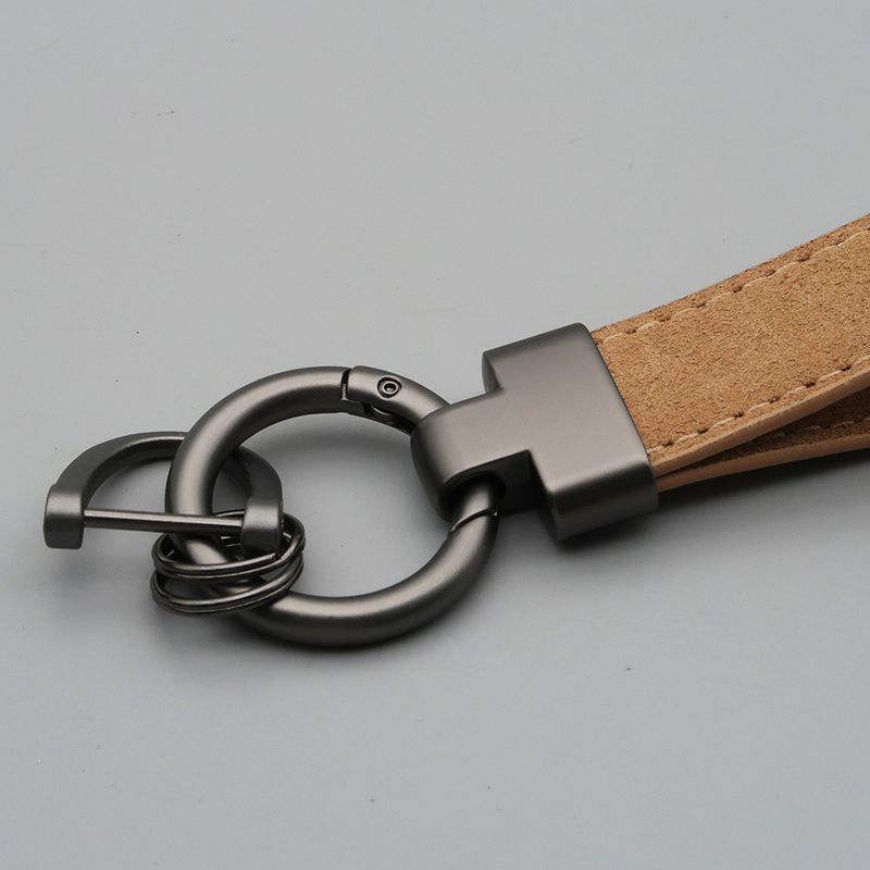 Suede Car Keychain Leather Couple Bag Pendant Men And Women Multifunctional Anti Lost Lettering Key Ring_autovado.com