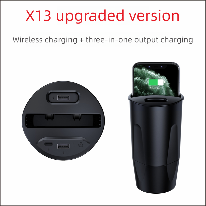 X13 3-in-1 Fast Charger For Car - Charge Phone, Wireless Devices, And Headphones_autovado.com