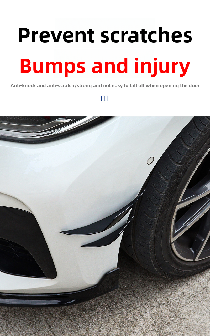 Car Accessories Modified Bumper Carbon Fiber Pattern Extended Universal Spoiler Anti-collision Strip Large Surround Wind_autovado.com