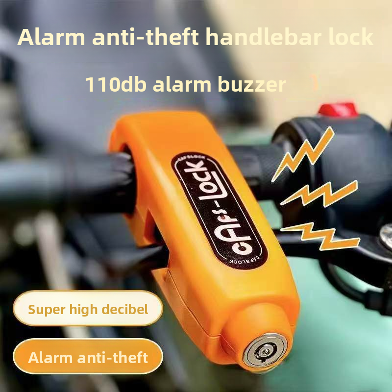 Throttle Handlebar Alarm Bicycle Universal Alloy Electric Brake Anti-theft Motorcycle Lock Mountain Bike_autovado.com