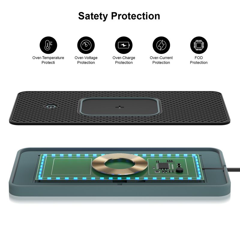 D15Key Switchable RGB Ambient Light Car Phone Wireless Charger Compatible With Mercedes-Benz BMW Universal_autovado.com