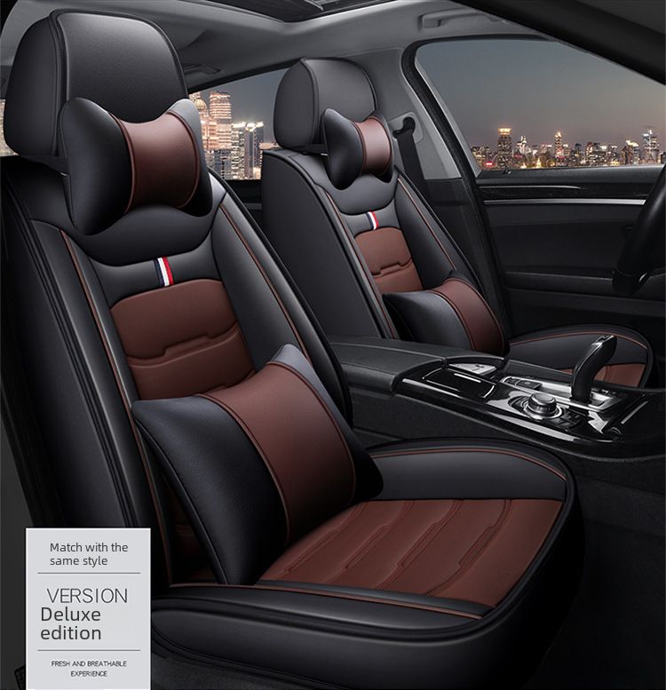 2021 new car seat cushion is suitable for overseas websites to send full leather seat cushion four seasons universal car cover wholesale_autovado.com