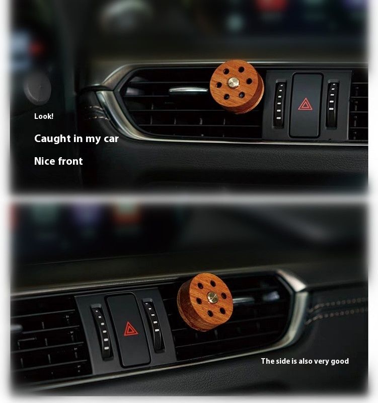 New Perfume Solid Wood Vehicle Mounted Air Outlet Diffuser Creative Car Fragrance Essential Oil Fragrance Folder Essential Oil Fragrance Stone_autovado.com