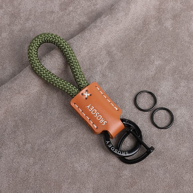 High Grade Original Cowhide Good Luck Chips Car Keychain Pendant Couple Personality Men And Women Bag Pendant Ring Chain Trend_autovado.com