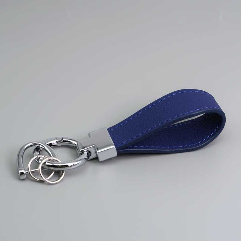 New Leather Car Keychain Exquisite Lamb Pattern Key Ring Pendant Creative Men And Women Leather Pendant_autovado.com