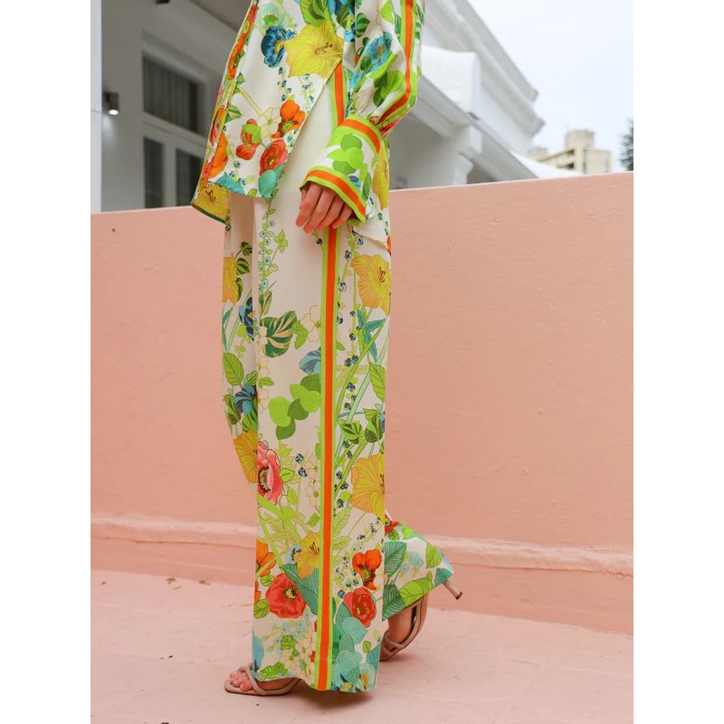 Women's Clothing new printed holiday long sleeved two piece suit INS loose casual trousers suit _autovado.com