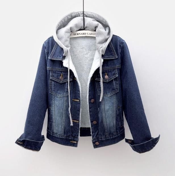 Women's Clothing Velvet Thickened Cotton Cotton Coat Removable Hooded Warm Lambswool Cotton Coat Short Style_autovado.com