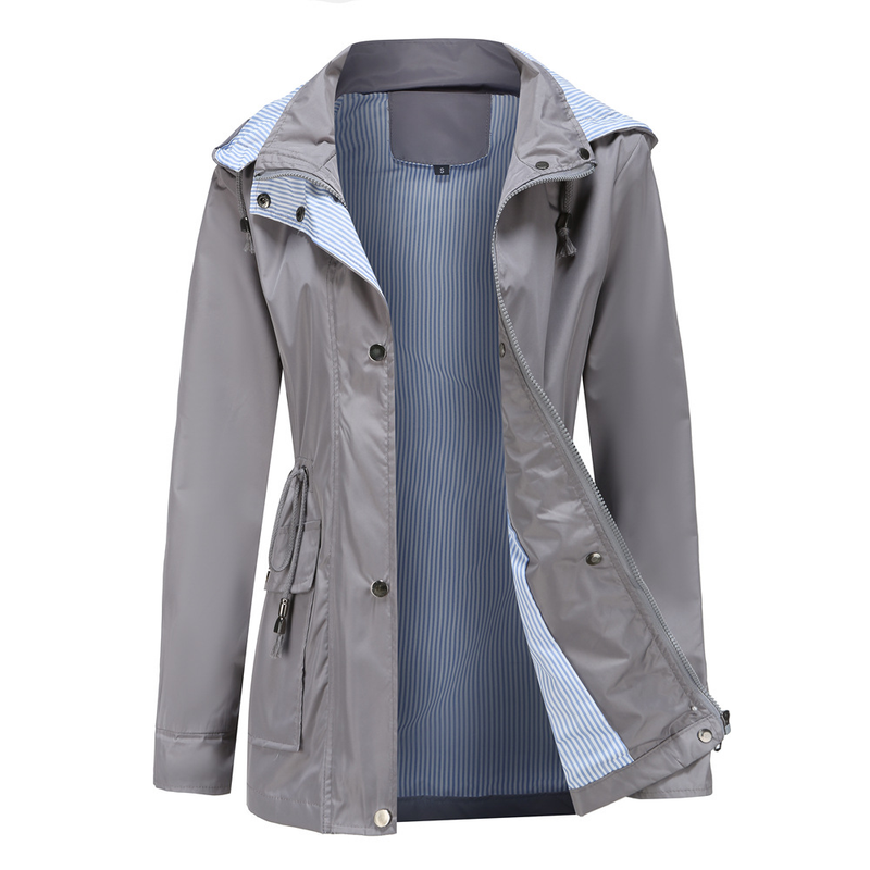 Women's Clothing new autumn and winter detachable hood windbreaker women women's clothing large size women's jacket raincoat_autovado.com